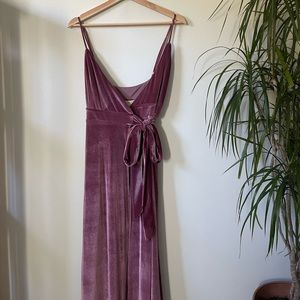 Two Birds Velvet Wrap Dress